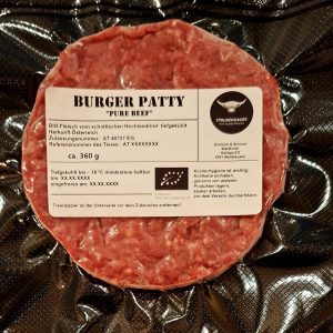 Burgerpatty "pure beef"